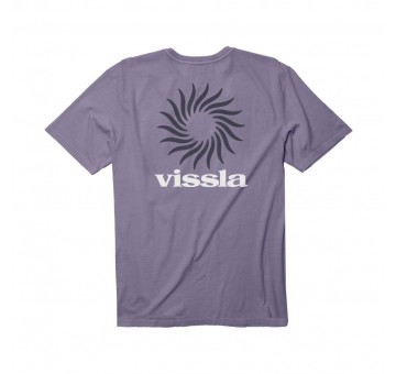 Camiseta Vissla Pin Wheel SS PKT Tee Dusty Lilac