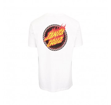 Camiseta Santa Cruz Check Ringed Flamed Dot T Shirt White