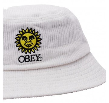 Sombrero Obey Sunny Cord Bucket Hat Unbleached