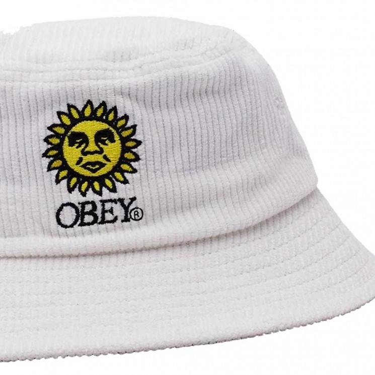 Sombrero Obey Sunny Cord Bucket Hat Unbleached