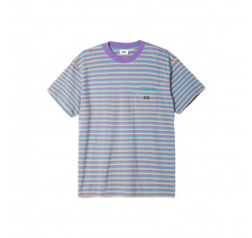 Camiseta Obey River Stripe Pocket Tee Lavender Silk Multi