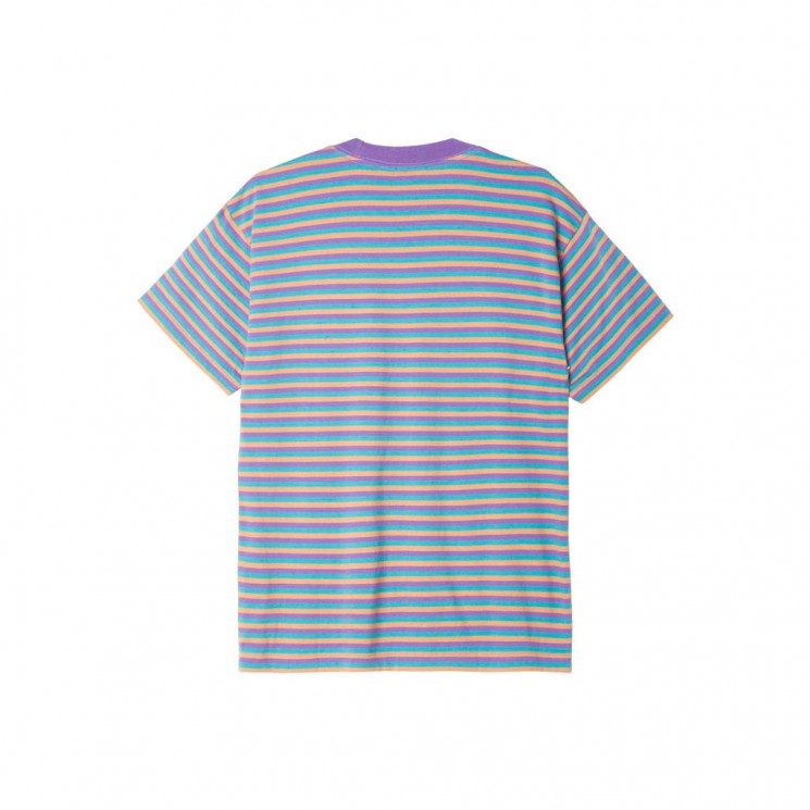 Camiseta Obey River Stripe Pocket Tee Lavender Silk Multi