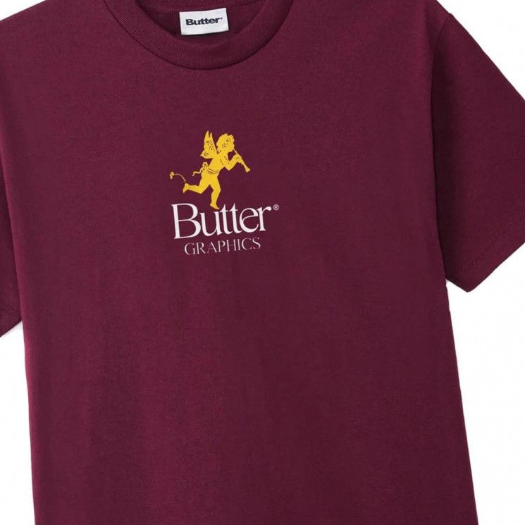 Camiseta Butter Goods Pixie Logo Tee Burgundy