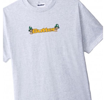 Camiseta Butter Goods Shrooms Logo Tee Ash Grey