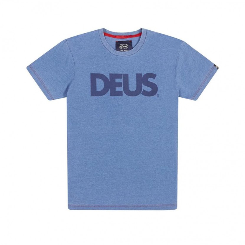 Camiseta de hombre marca DEUS All Caps Indigo Tee Azul claro