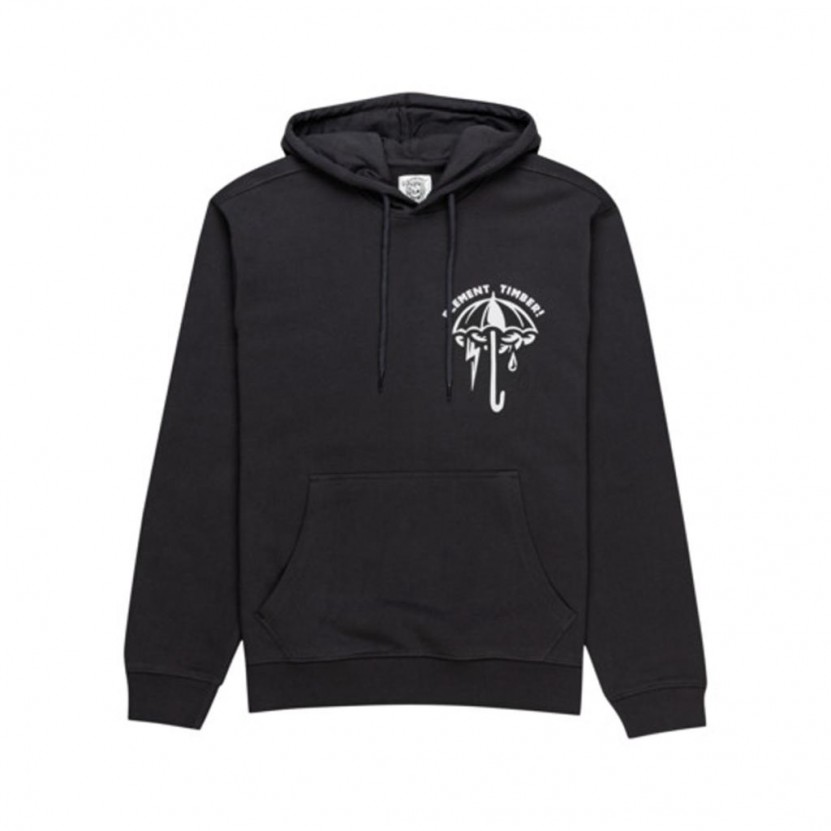 Sudadera negra con capucha Element ANGRY CLOUDS HOOD