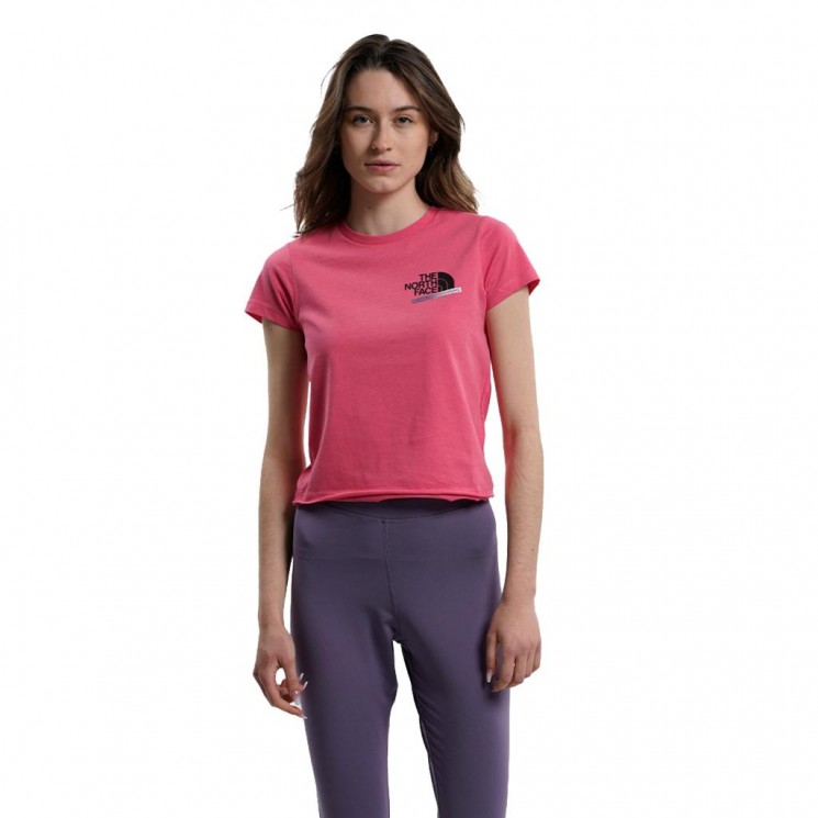 Camiseta rosa W ES GRAPHICFITTED SS TEE the north face