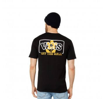 Camiseta negra BOXED LOGO FLORAL SS TEE de VANS