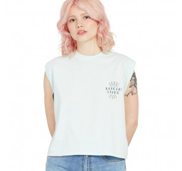 Camiseta turquesa sin mangas para mujer VOLNEX TANK TOP de Volcom