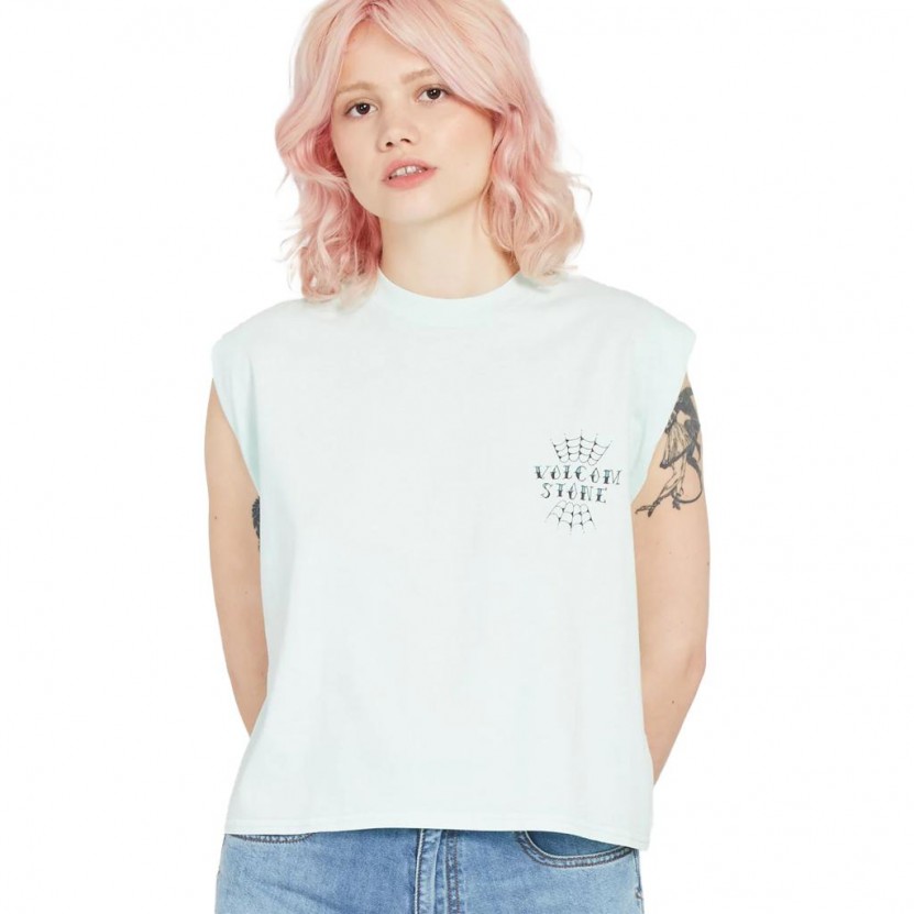 Camiseta turquesa sin mangas para mujer VOLNEX TANK TOP de Volcom