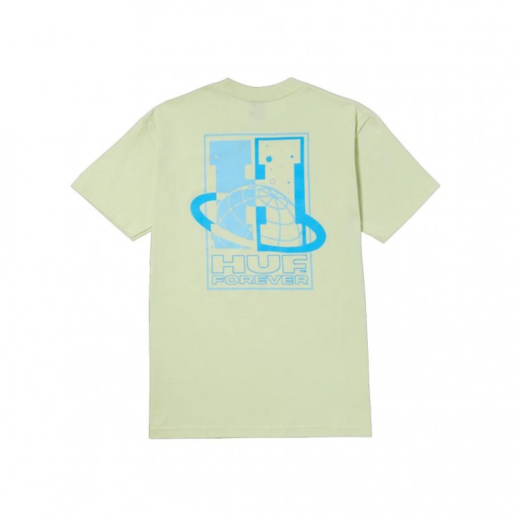 Camiseta manga corta color lima HUF GALAXYWIDE S S TEE