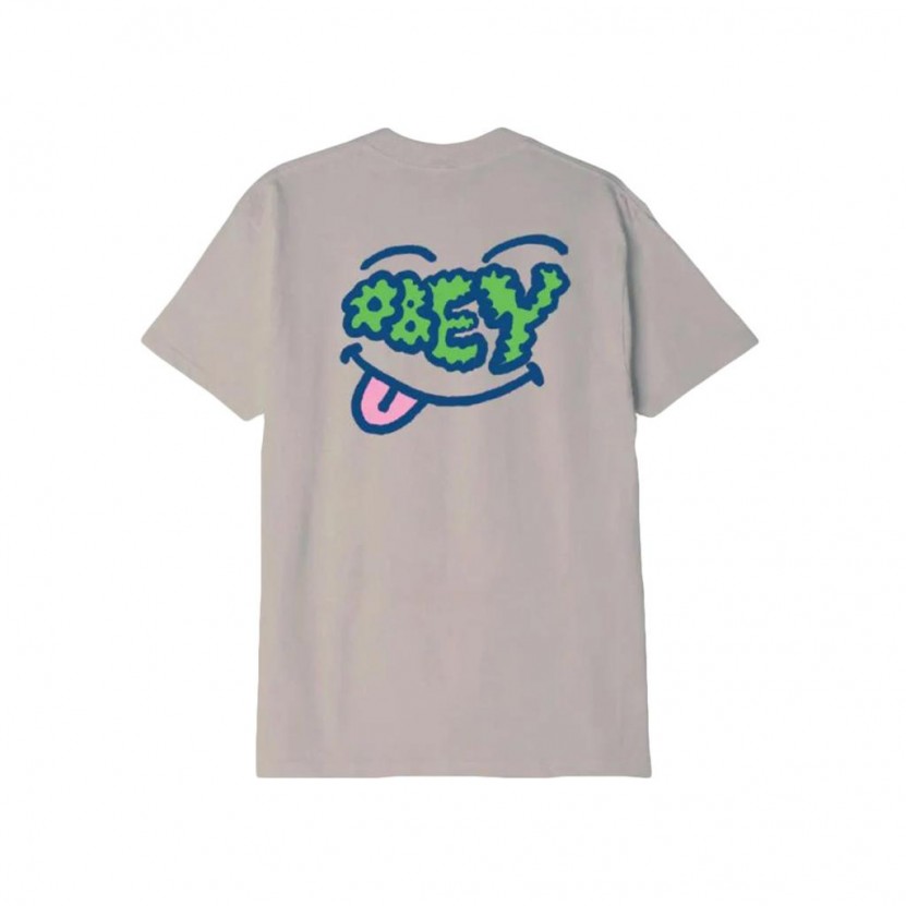 Camiseta gris anga corta SMIRK PIGMENT de Obey